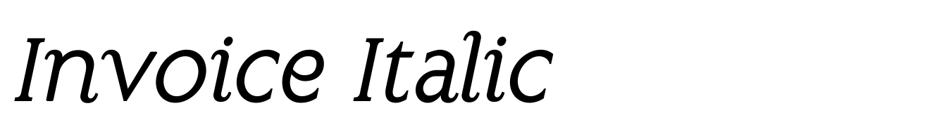 Invoice Italic